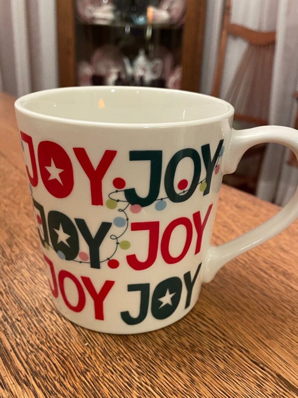 Maud Borup Joy Joy Joy Christmas Coffee Cup Mug 19 ounces